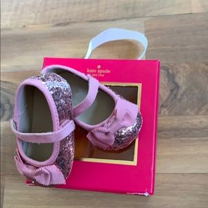Infant Kate Spade Pink Glitter Mary Jane Shoes